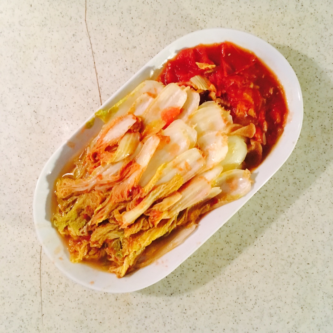 五百万像素做的西红柿炒娃娃菜