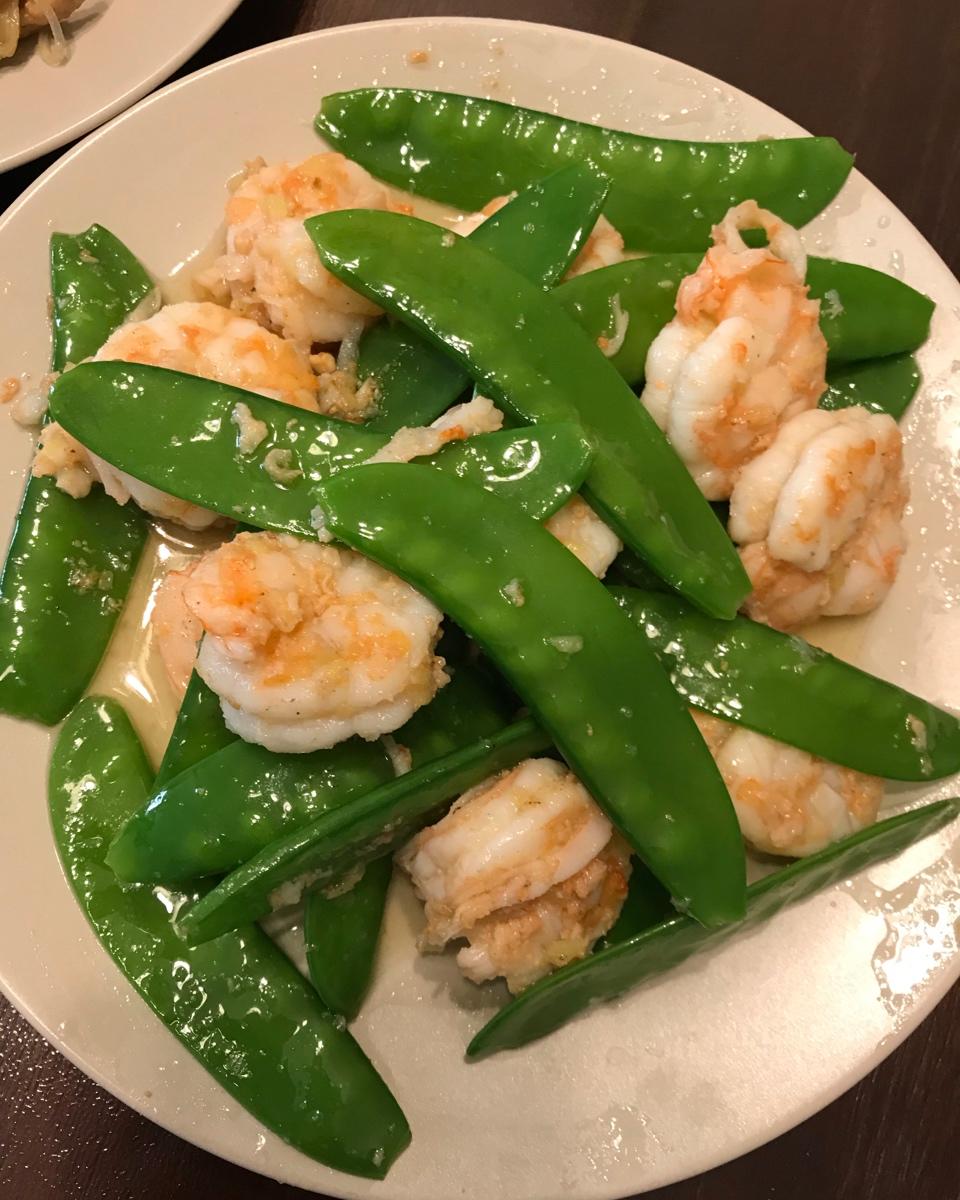 荷兰豆炒虾仁