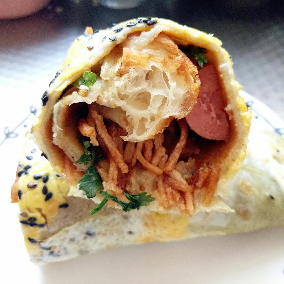 绿豆面煎饼果子