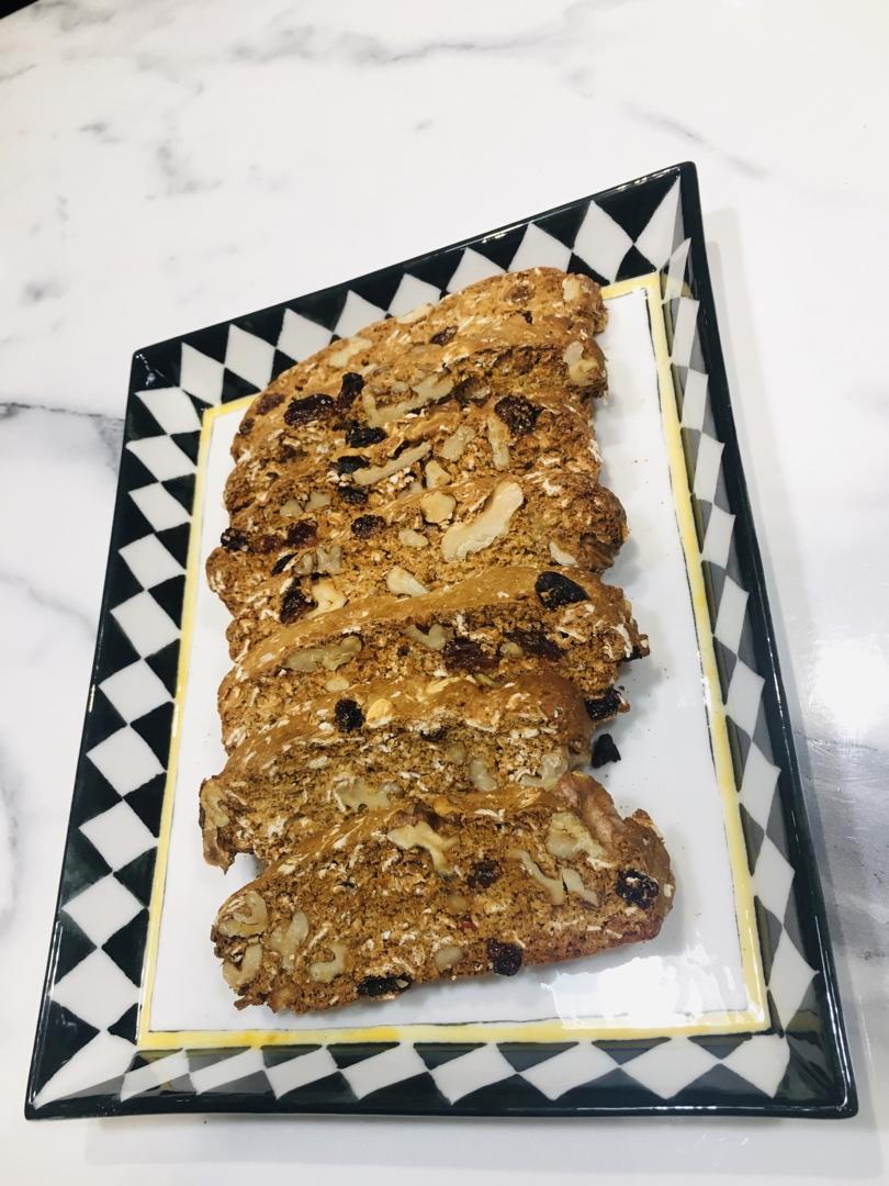 【健康零食】燕麦坚果意式脆饼