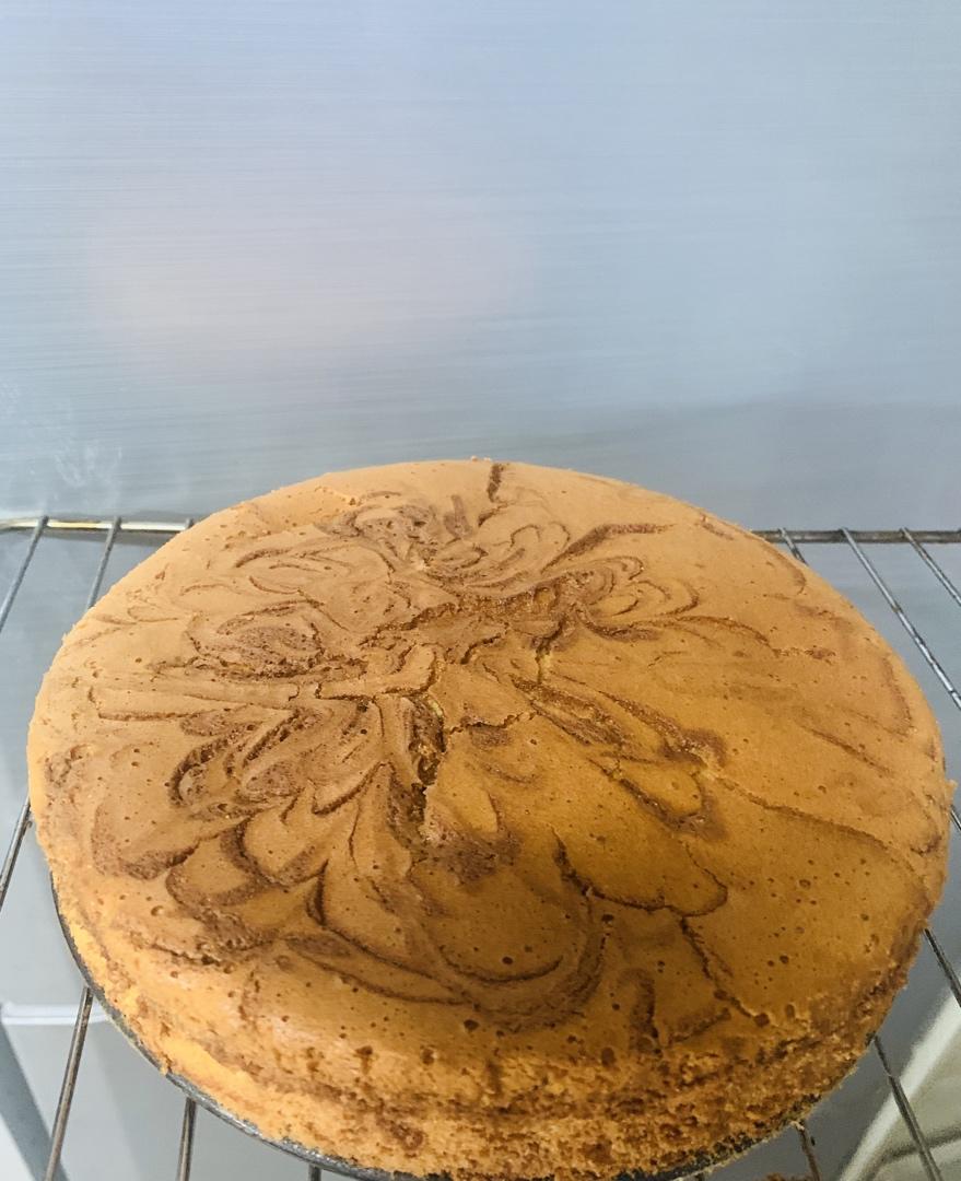 八寸巧克力拉花戚风蛋糕