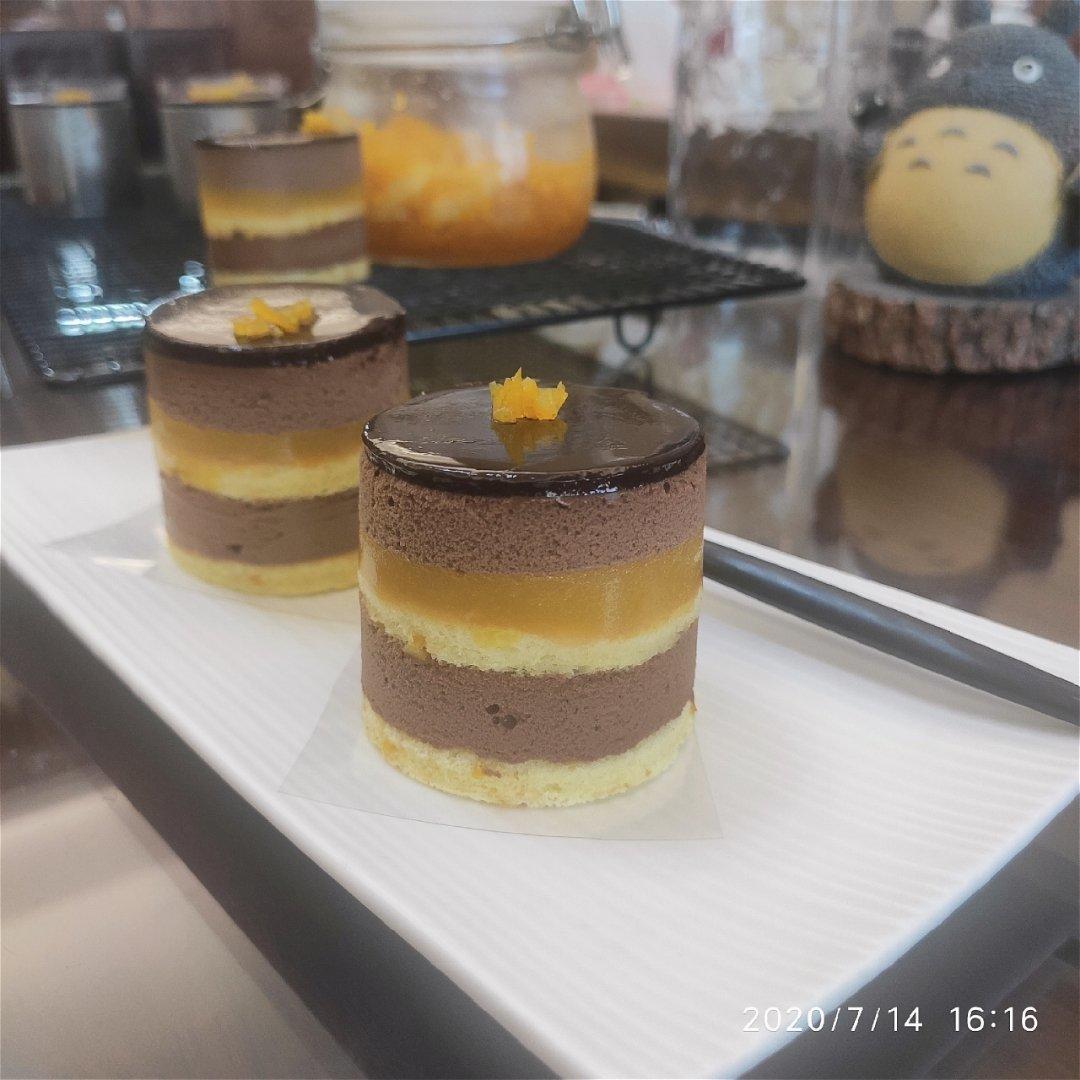 #拼颜值 也拼实力# Sunset Choco-橙子巧克力慕斯蛋糕