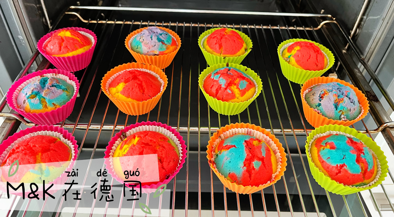 🌈彩虹纸杯蛋糕cupcake