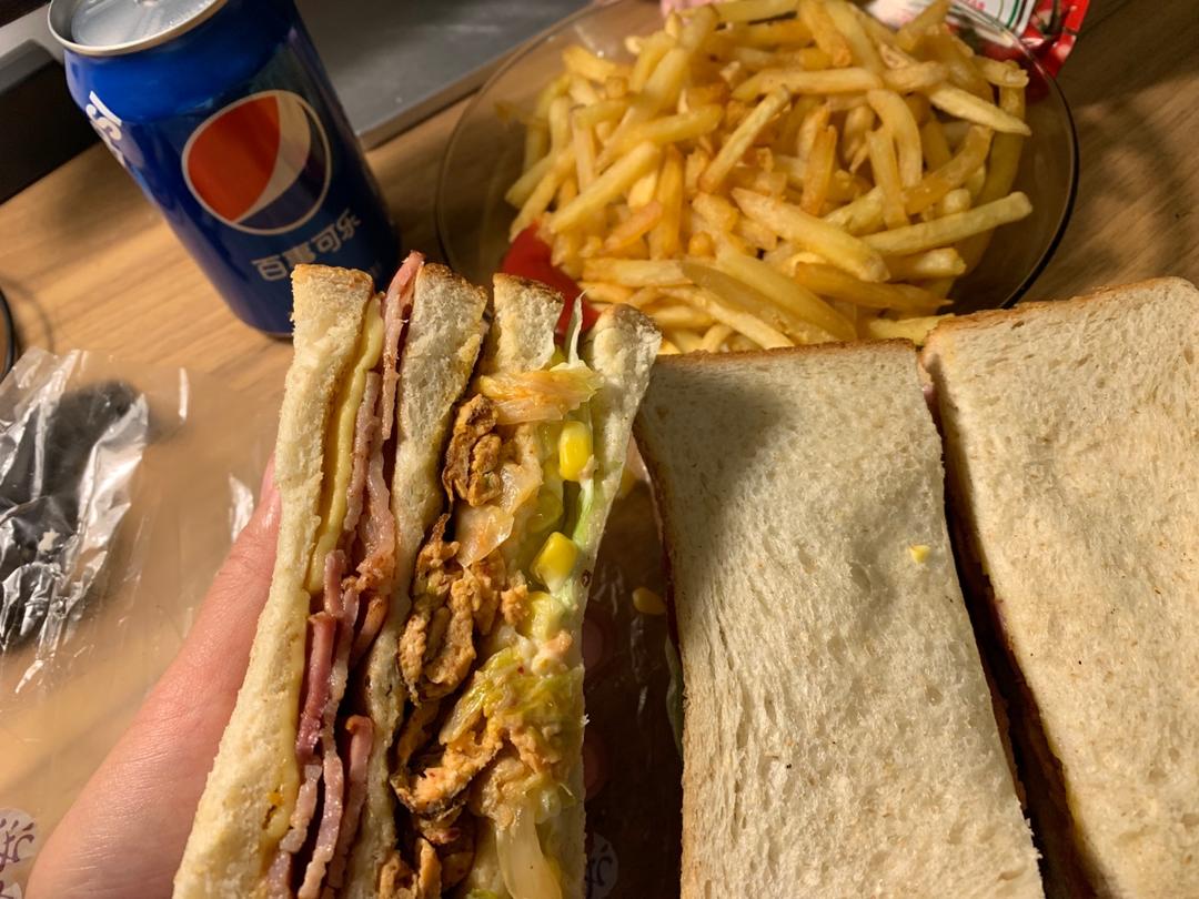 上班族👩‍💼自制早餐三明治🥪