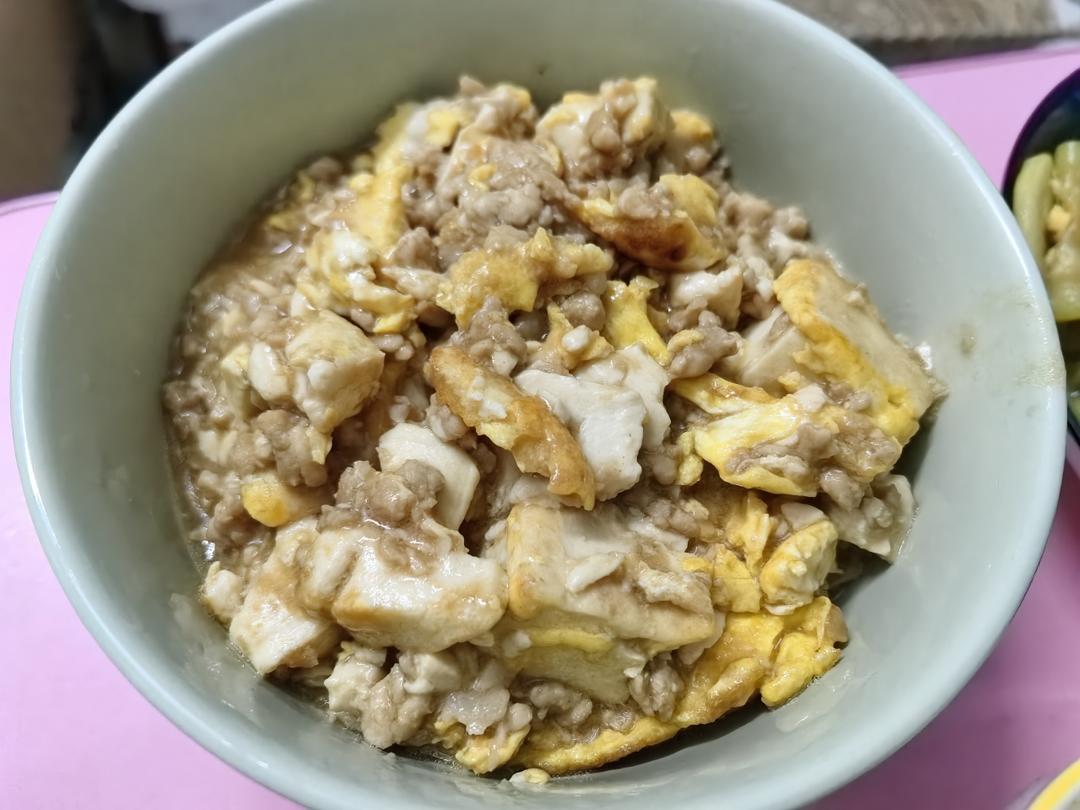 肉末滑蛋豆腐