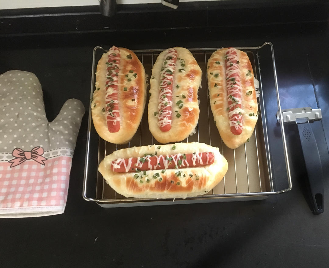 美味的香肠面包