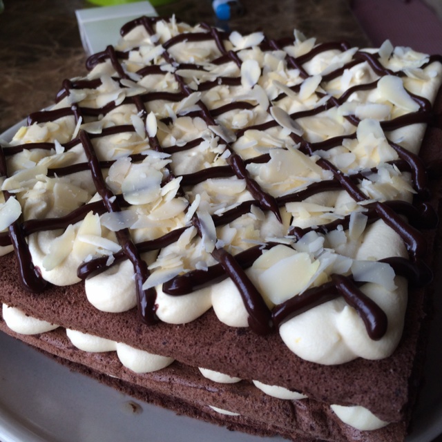 乳酪巧克力方形蛋糕