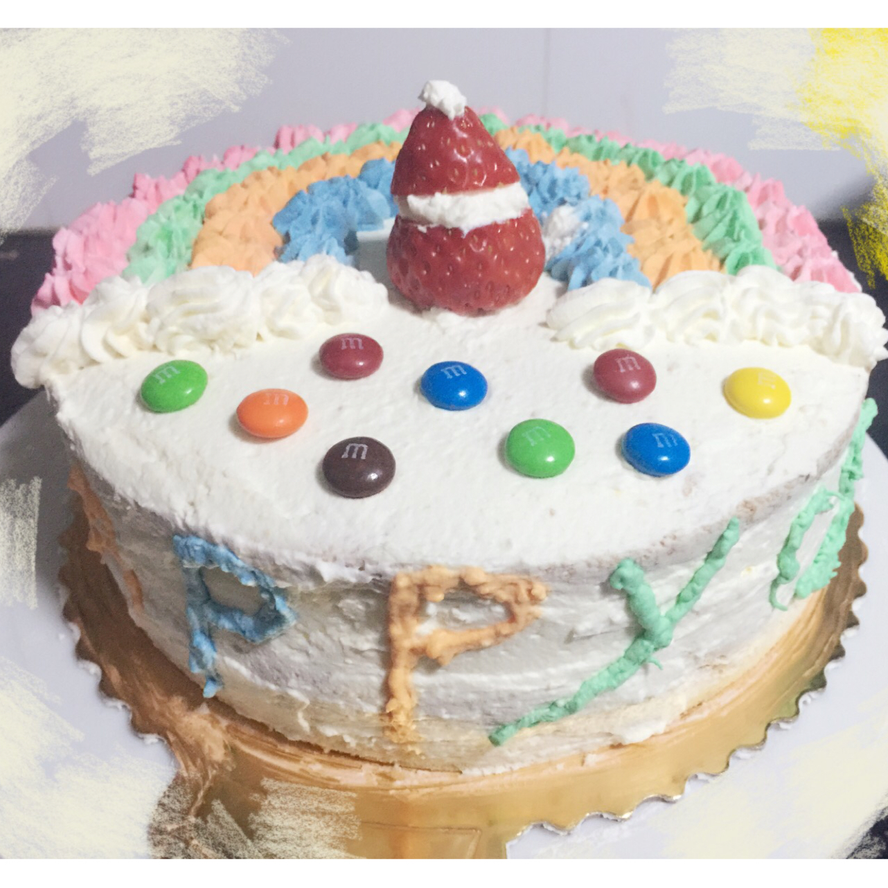 详细的裱花教程--彩虹蛋糕