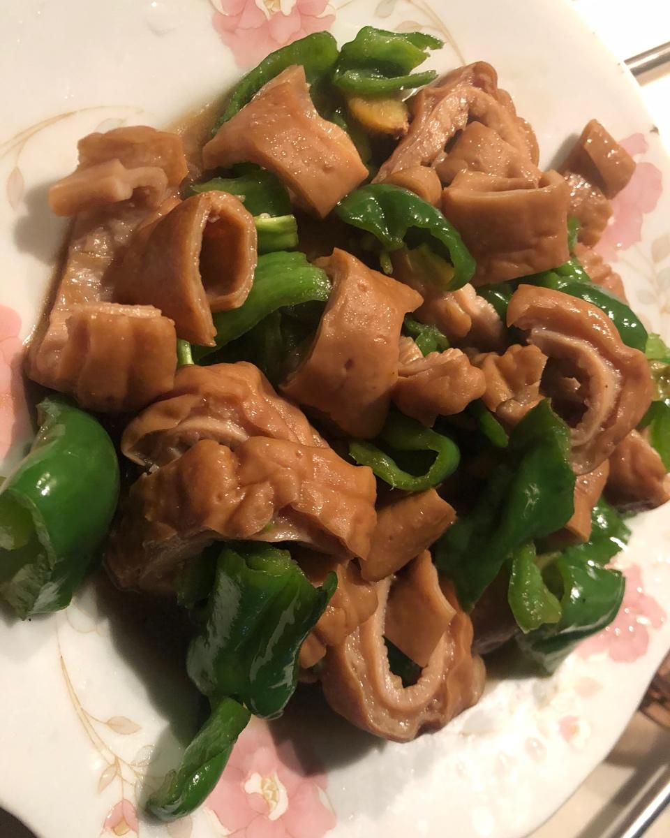 青椒炒肥肠
