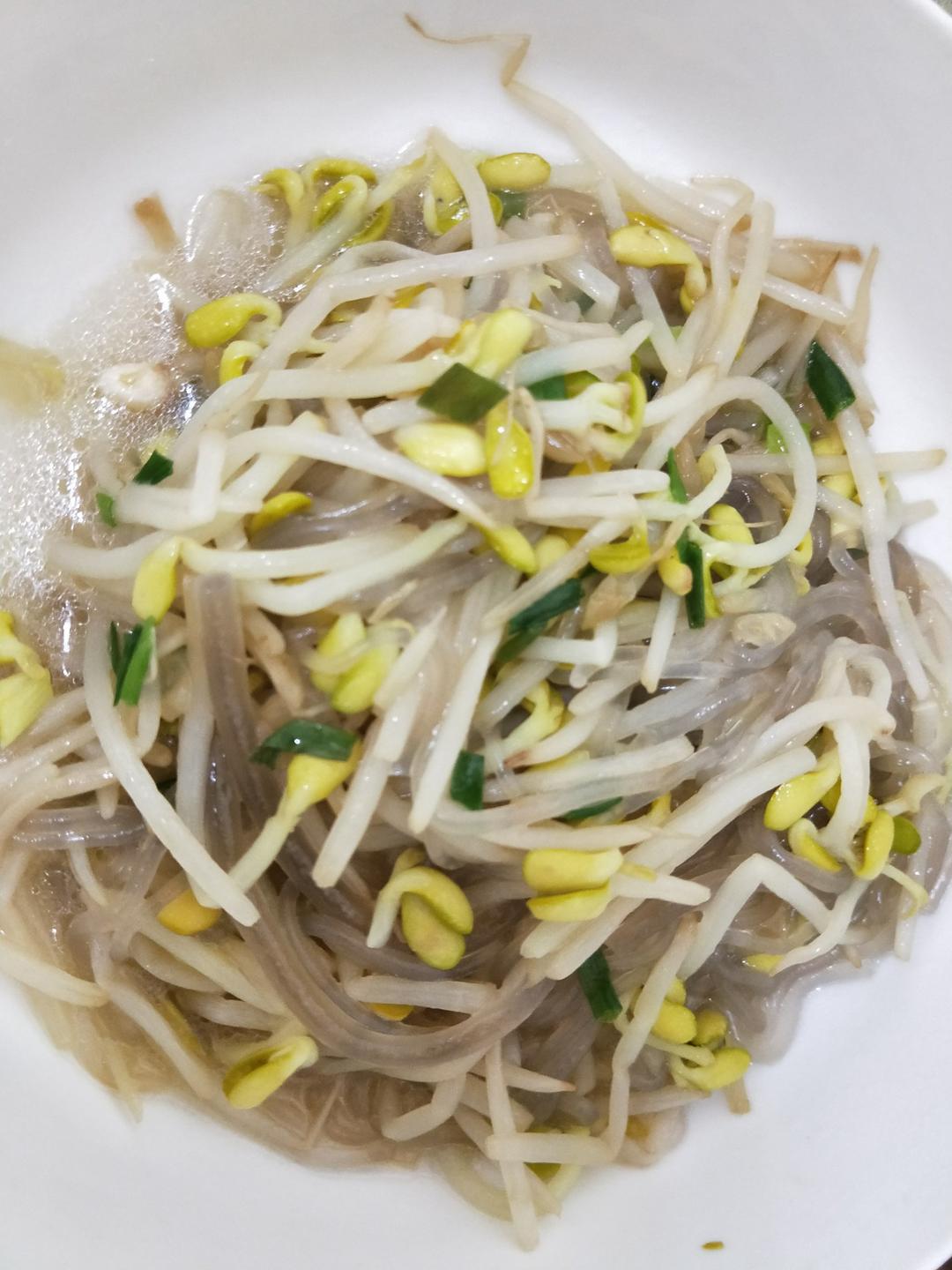 黄豆芽炒粉条