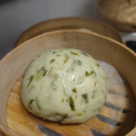 冬天香野的滋味(二)双色中式汉堡~艾草&南瓜馒头