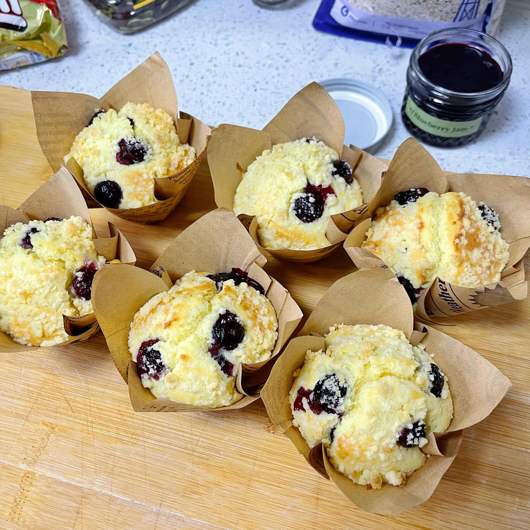 会爆浆的蓝莓玛芬蛋糕