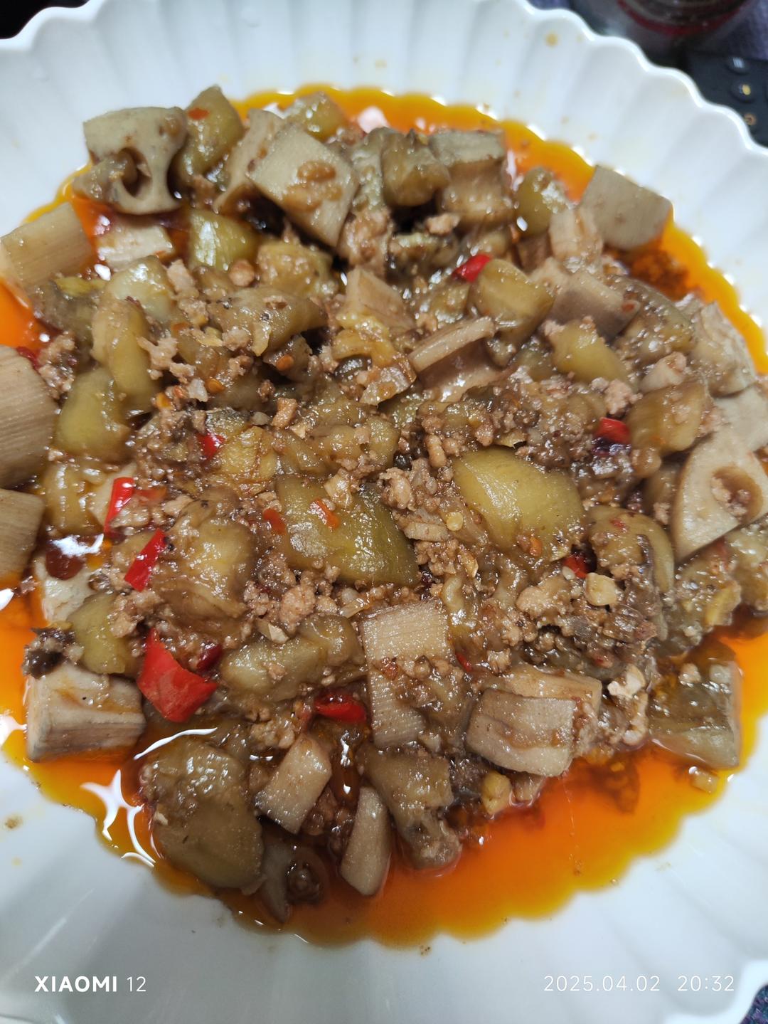 红烧肉沫茄子