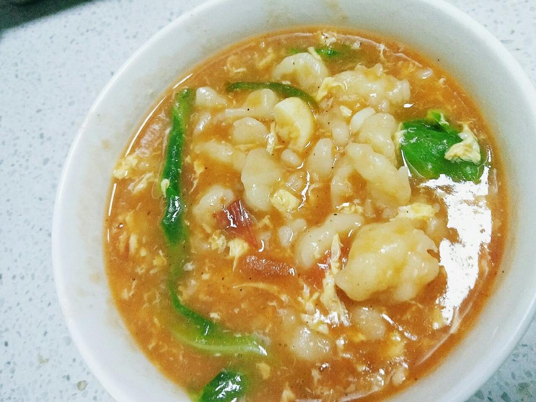 西红柿鸡蛋疙瘩汤