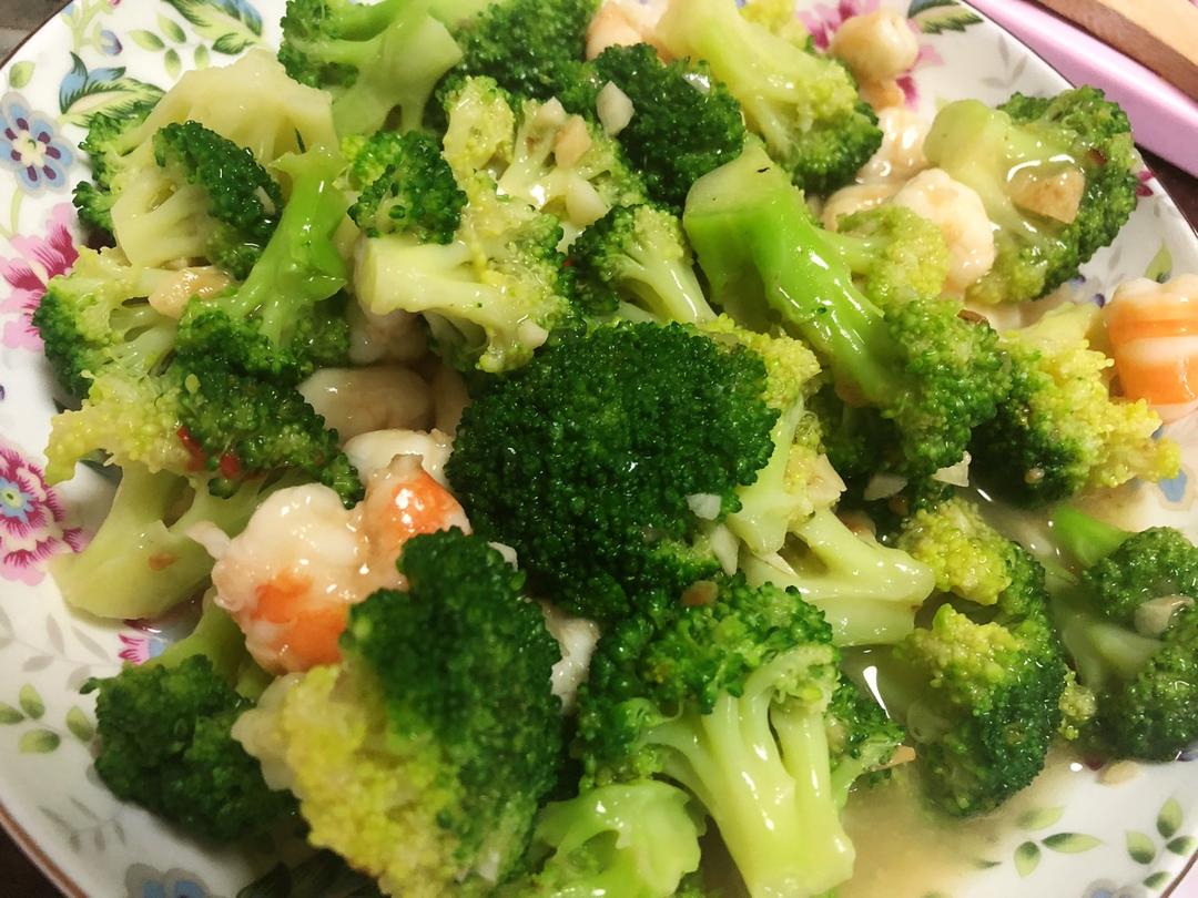 西兰花炒虾仁
