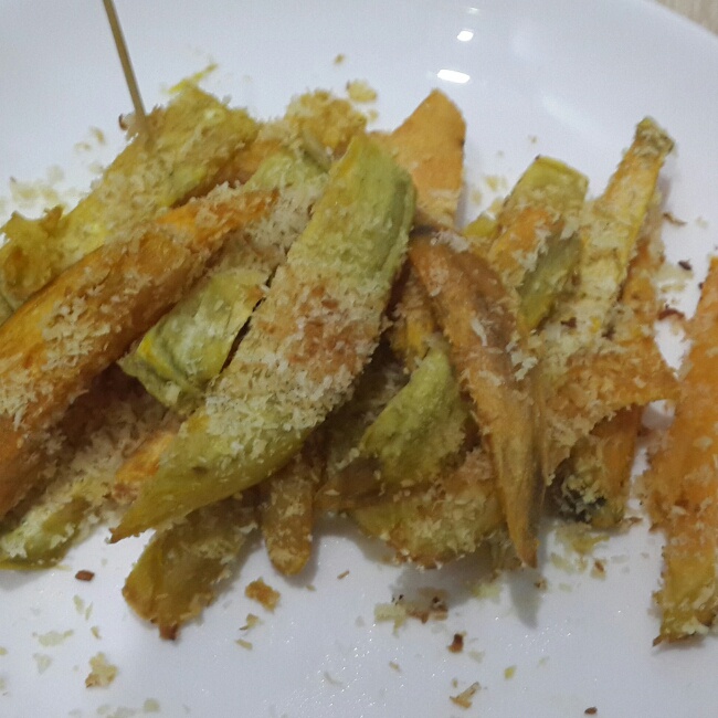 椰蓉烤红薯条（健康夜宵）