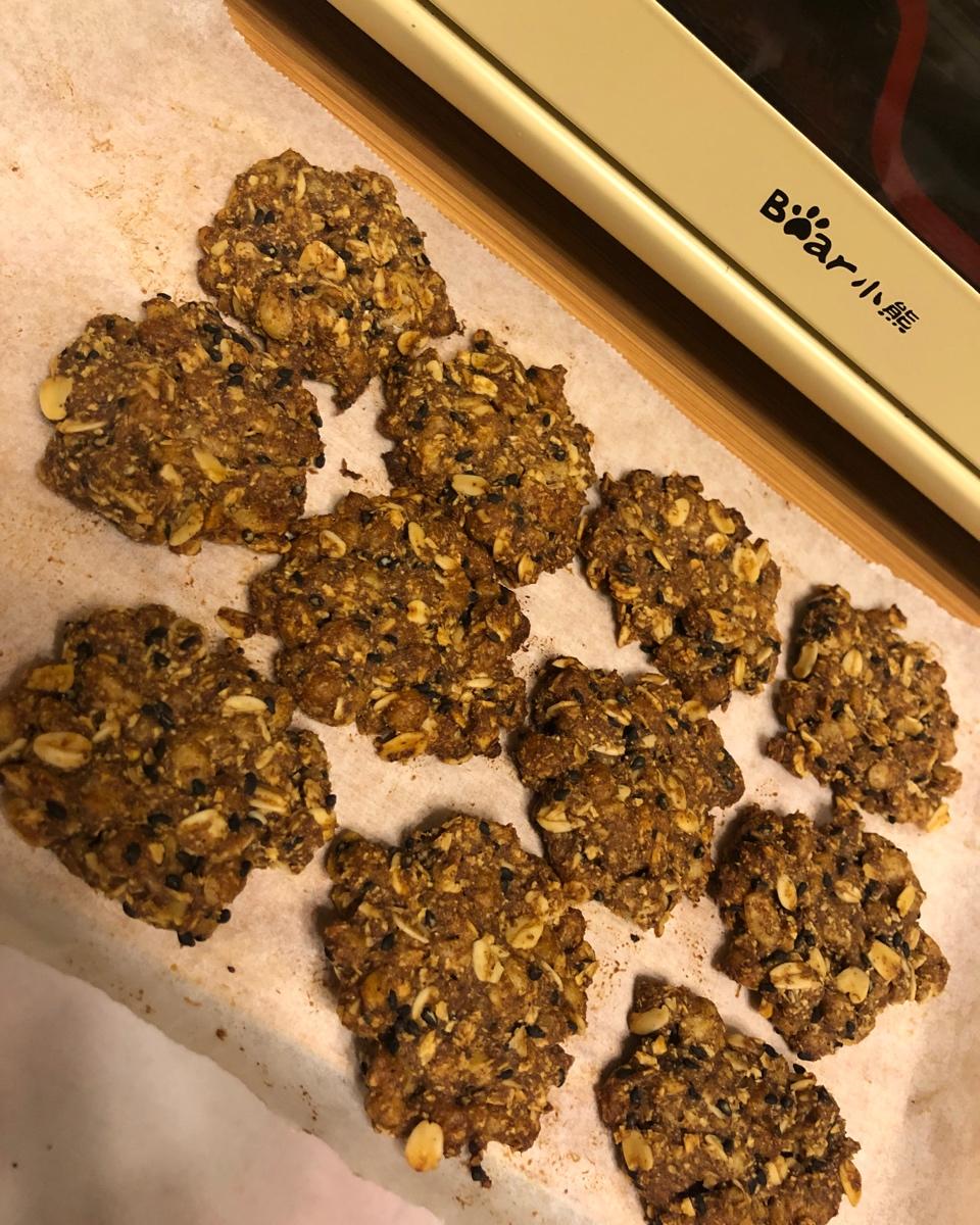 （不喜欢勿尝试 口感偏硬）少糖无油低脂全麦燕麦代餐饼干