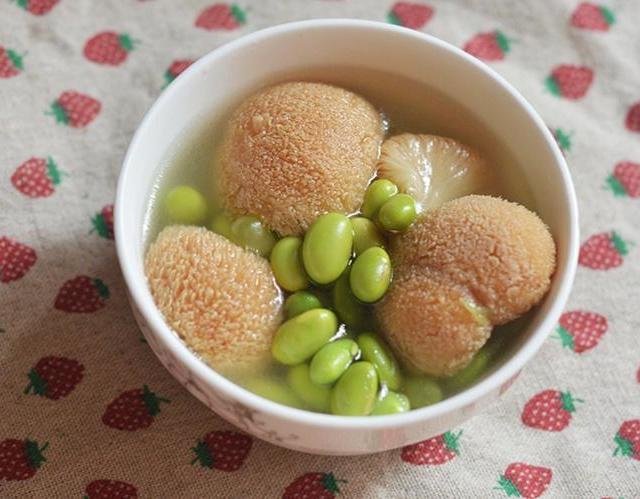 猴头菇毛豆汤的做法