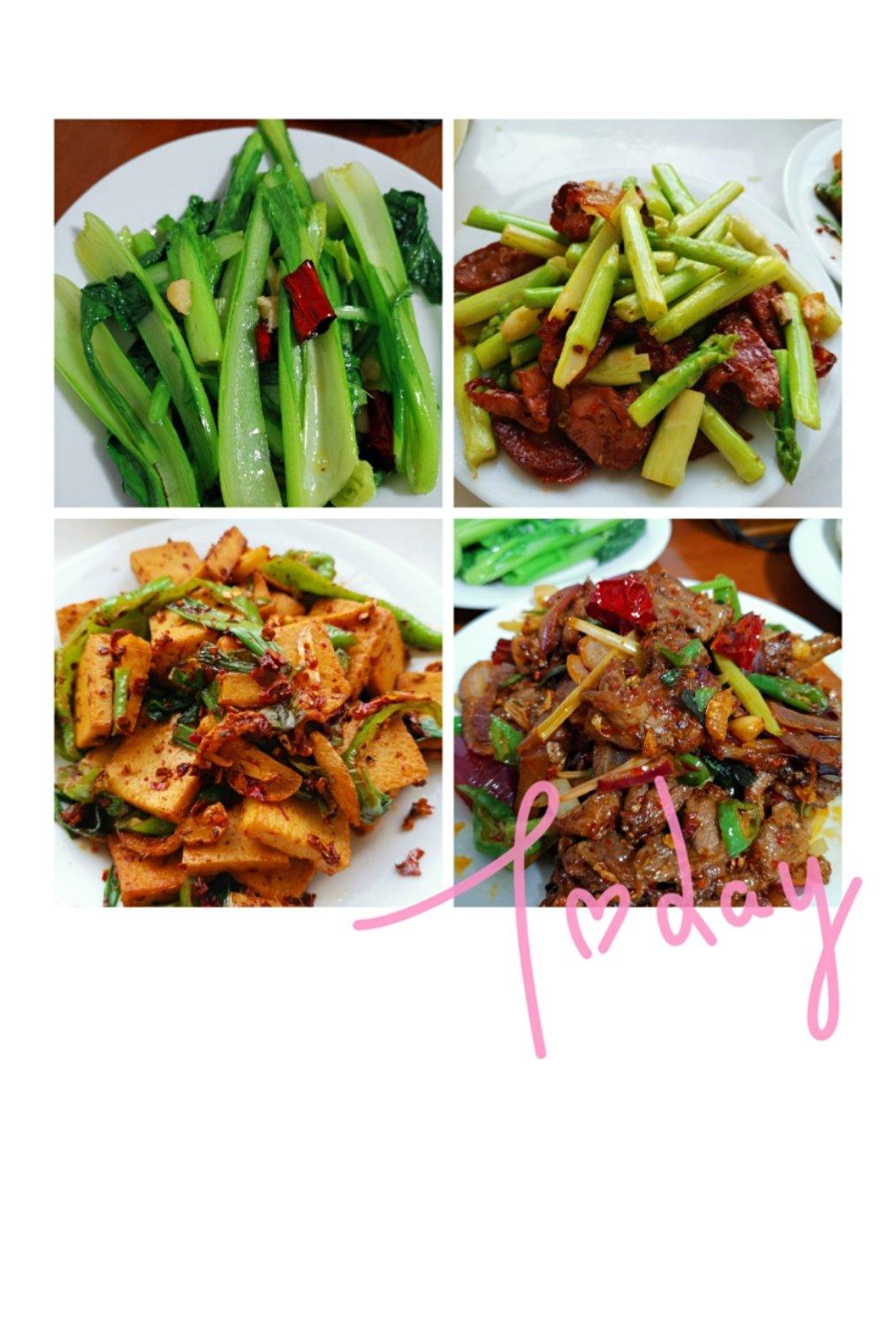 春之色😍芦笋炒香肠