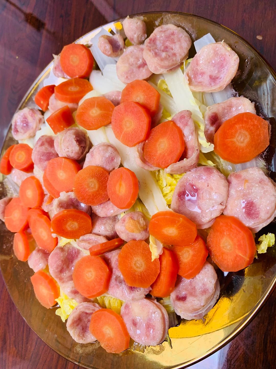 高山大娃娃菜🥕蒸香肠