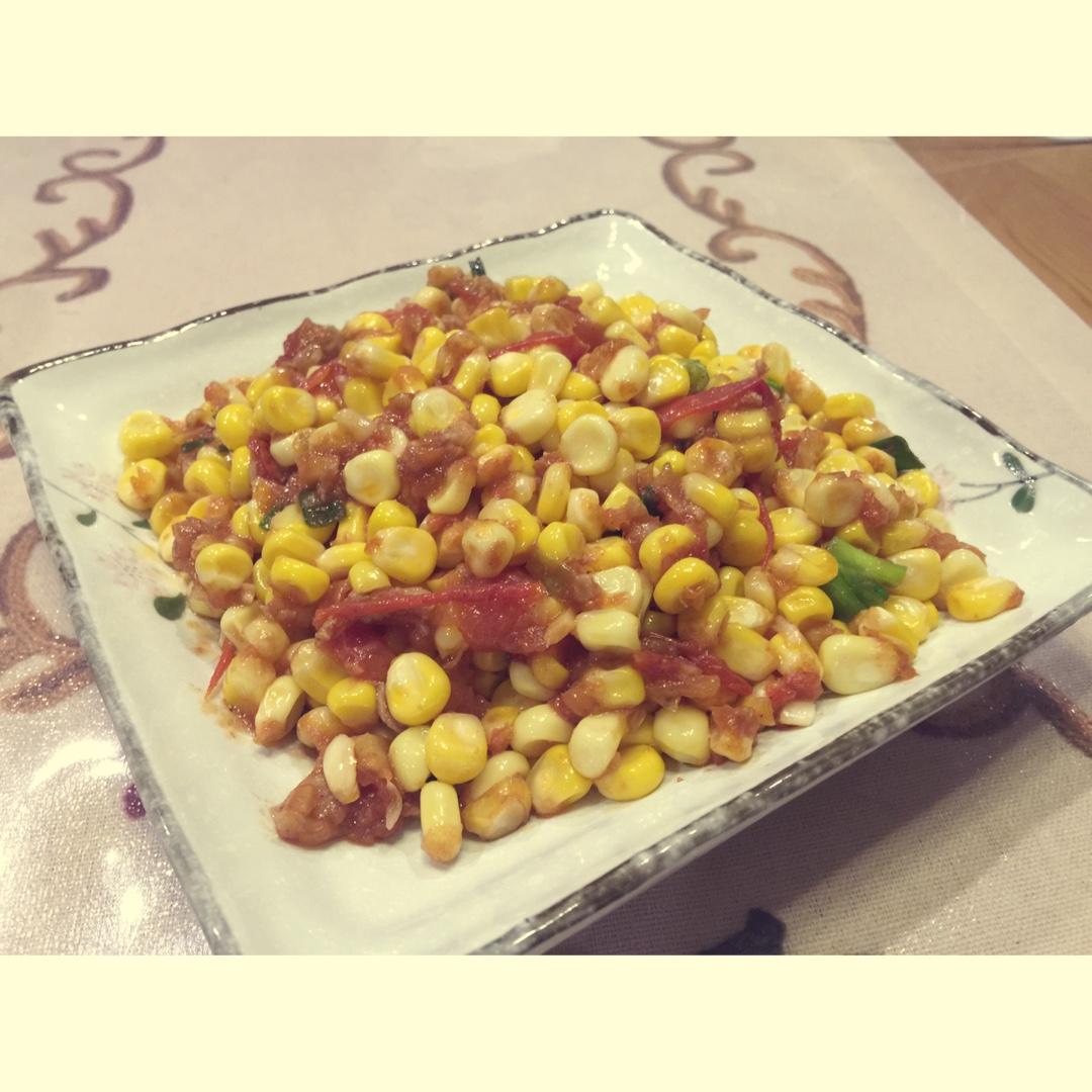 玉米炒肉末【超级下饭的快手家常菜】