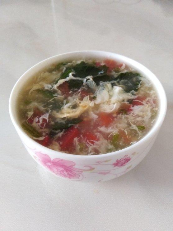 西红柿菠菜鸡蛋汤