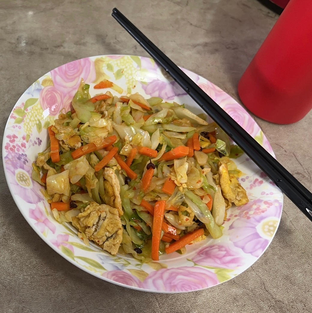 包菜丝炒蛋