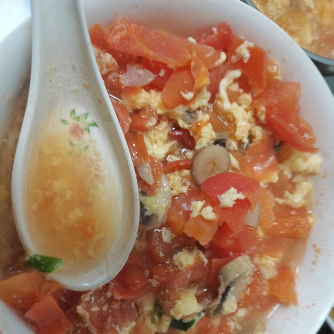 健康无油的番茄鸡蛋汤｜适当香油