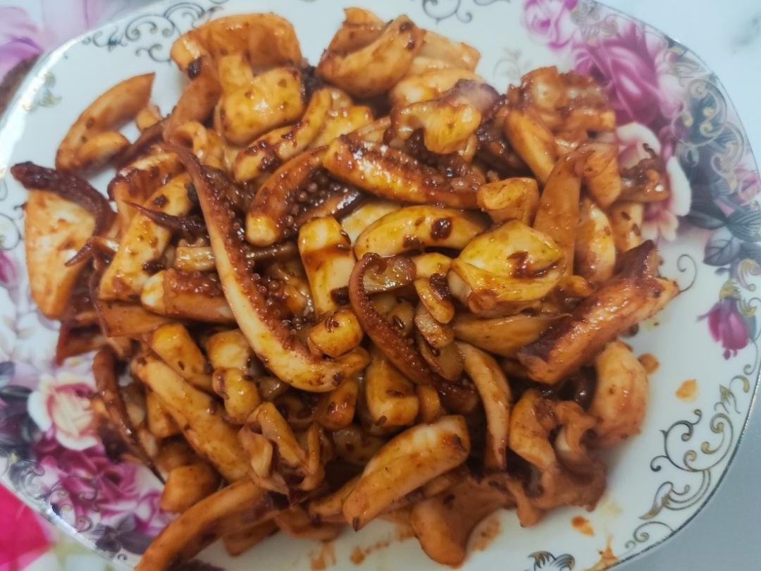 不辣的孜然鱿鱼（孩子超爱）