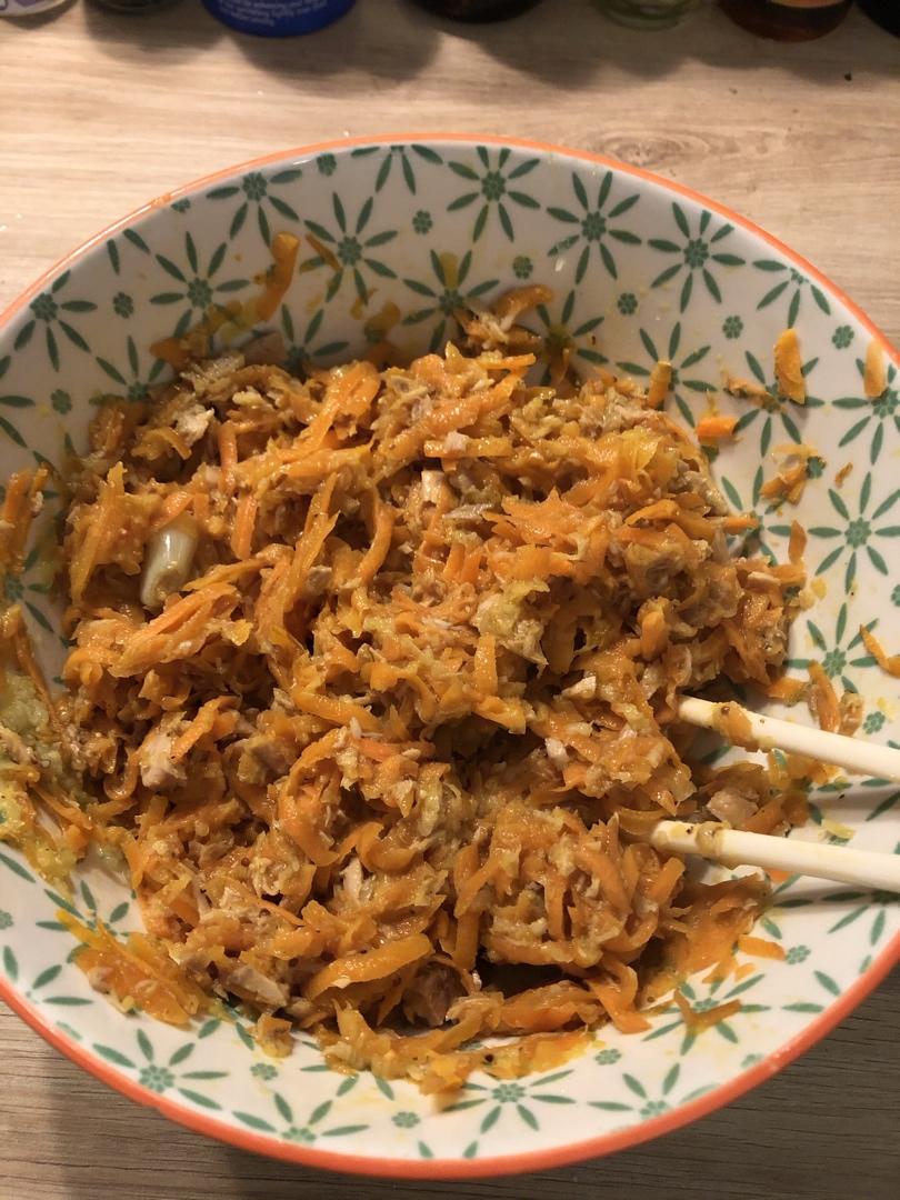 胡萝卜金枪鱼色拉