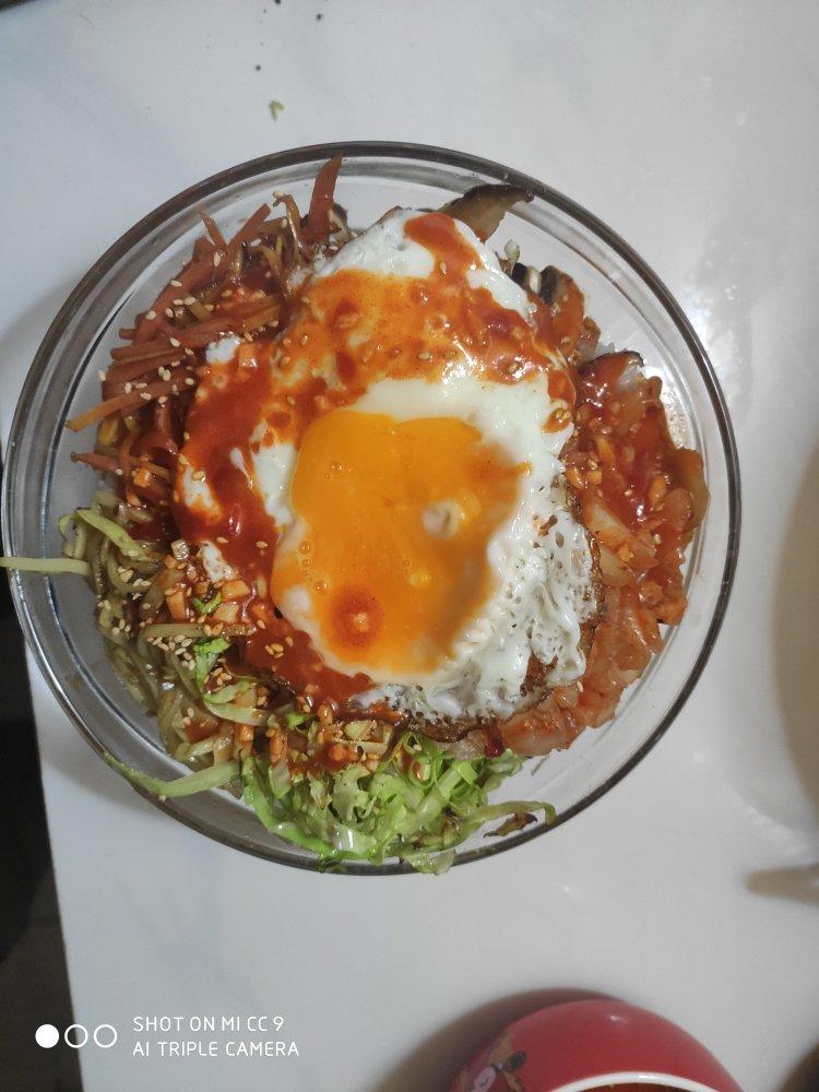 家庭版 简易 石锅/铁锅 韩式拌饭