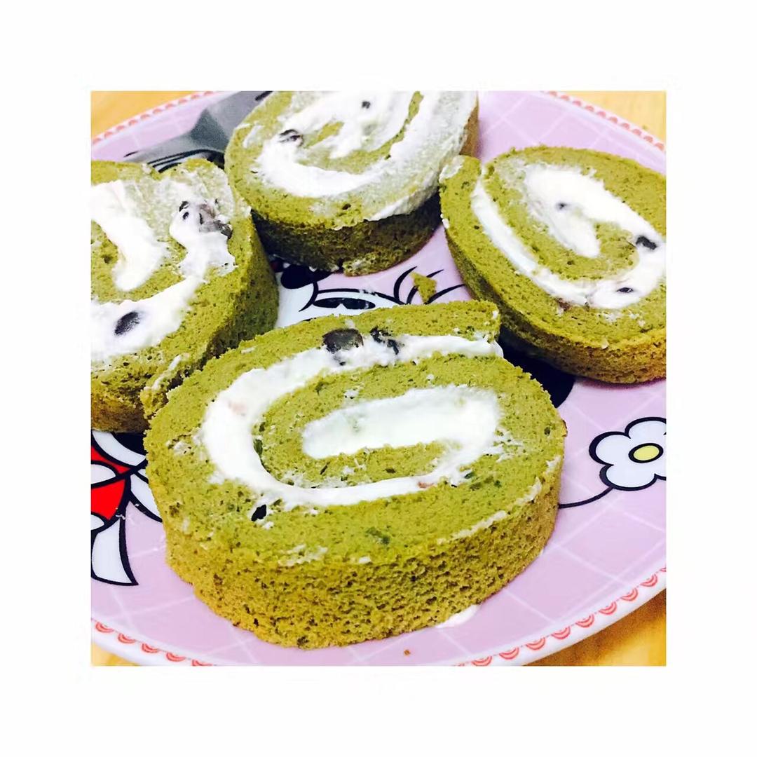 抹茶戚风蛋糕卷