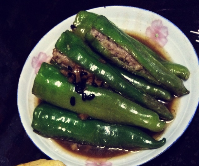 肉酿虎皮青椒