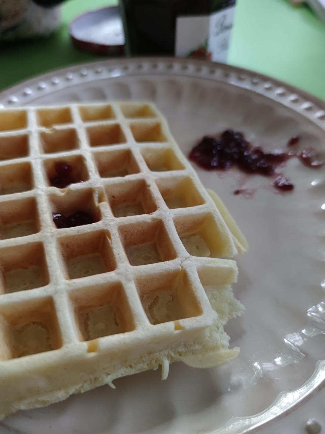 一斤面粉5个鸡蛋搅一搅拌一拌一周的早餐就有了👉（华夫饼/松饼酵母版详细做法）无泡打粉