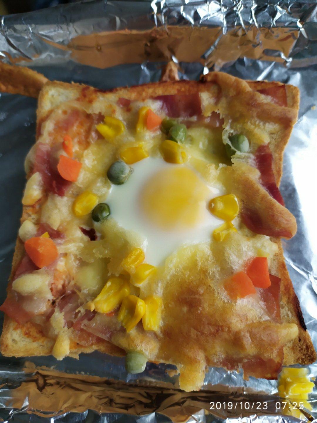 吐司太阳蛋披萨