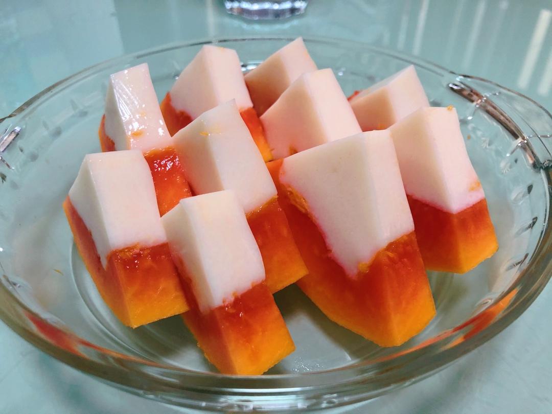 金麻麻qq做的牛奶木瓜冻