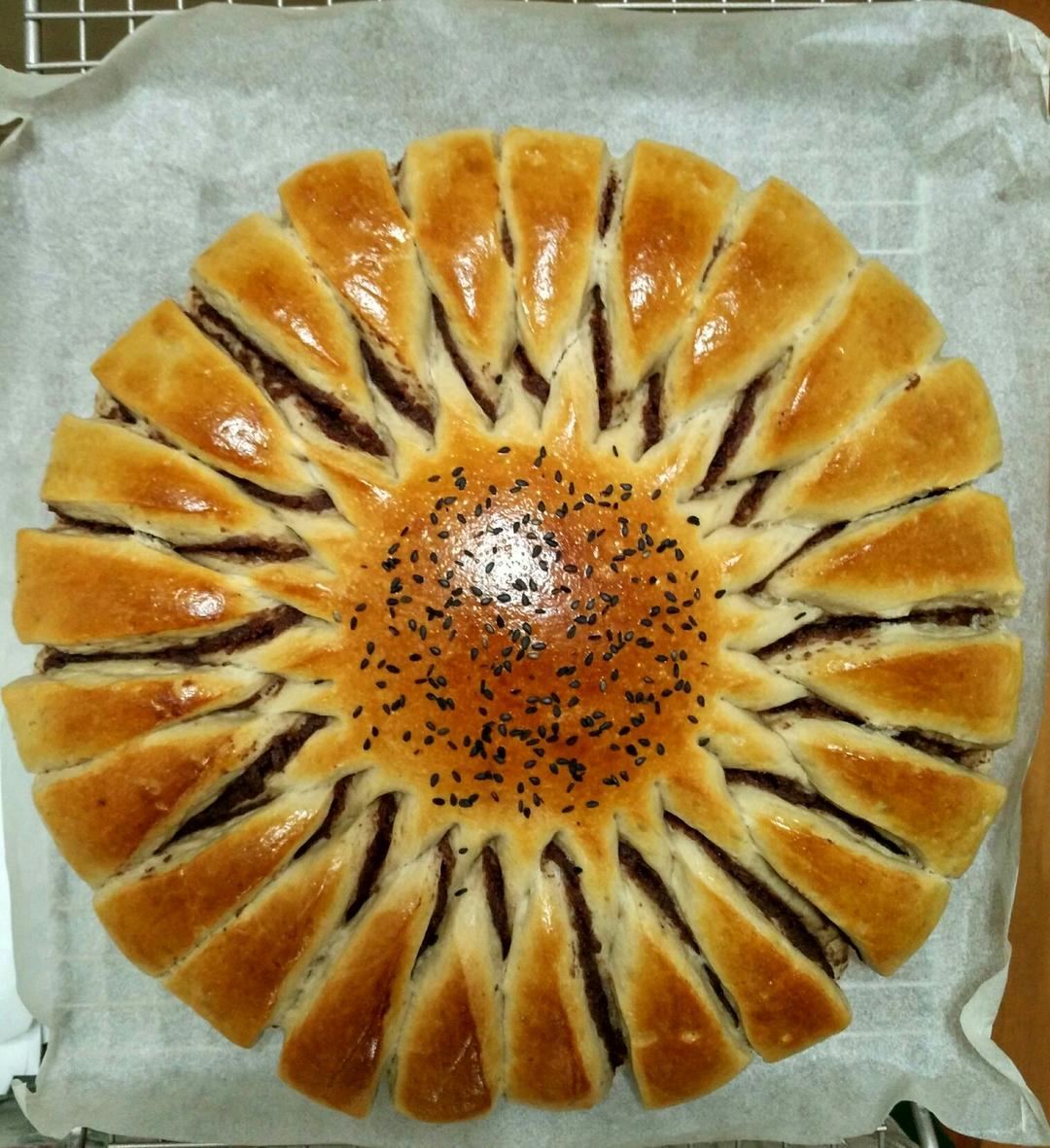 向日葵豆沙面包