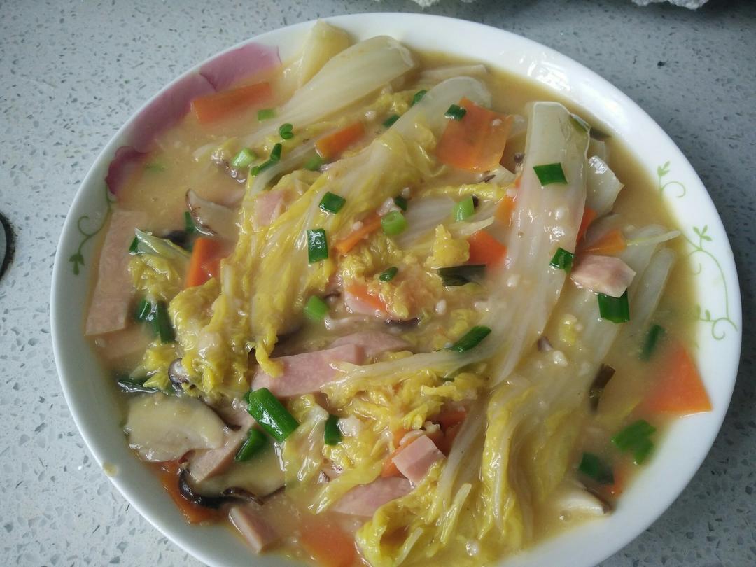 上汤香菇火腿娃娃菜