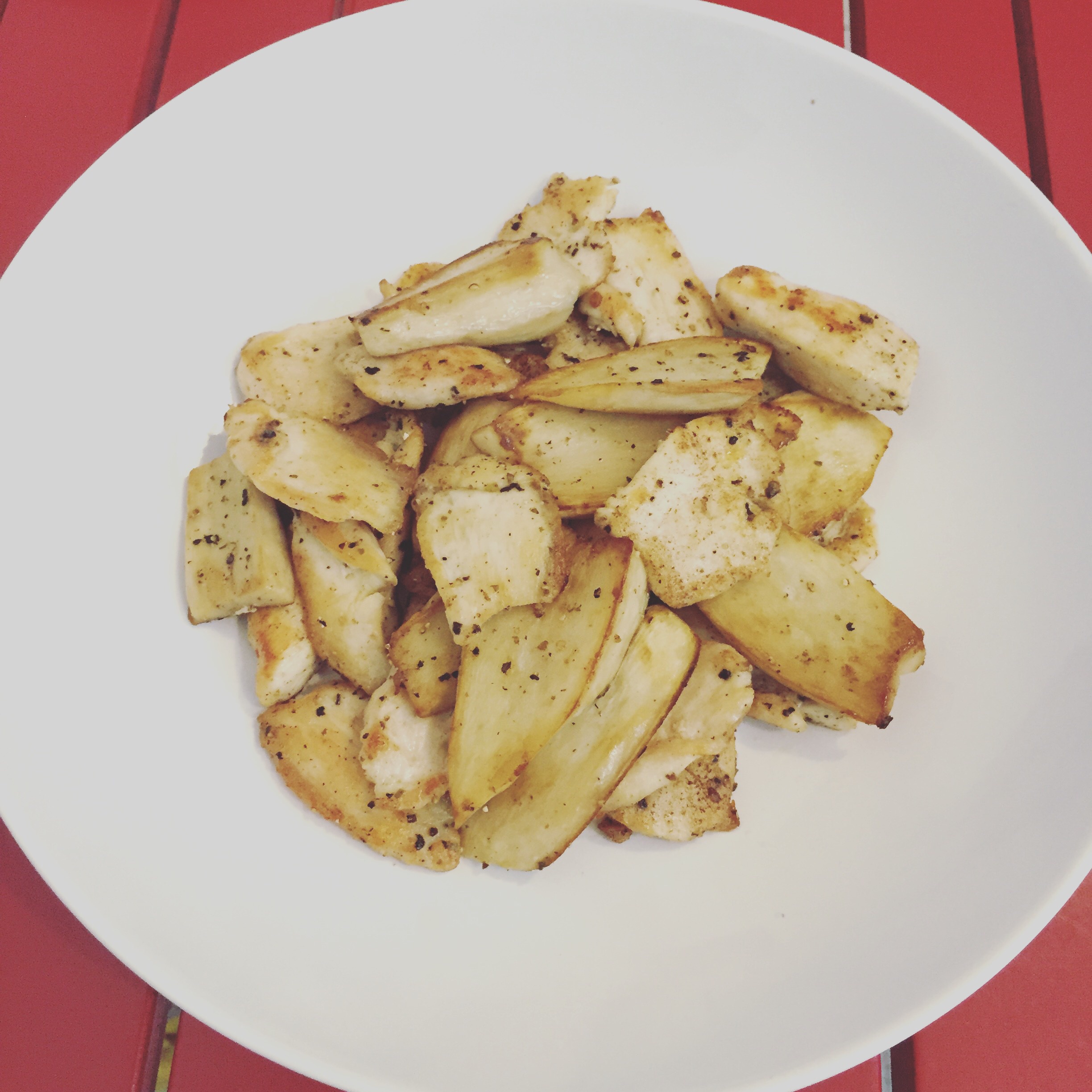 低卡减脂瘦身餐——杏鲍菇煎炒鸡胸肉