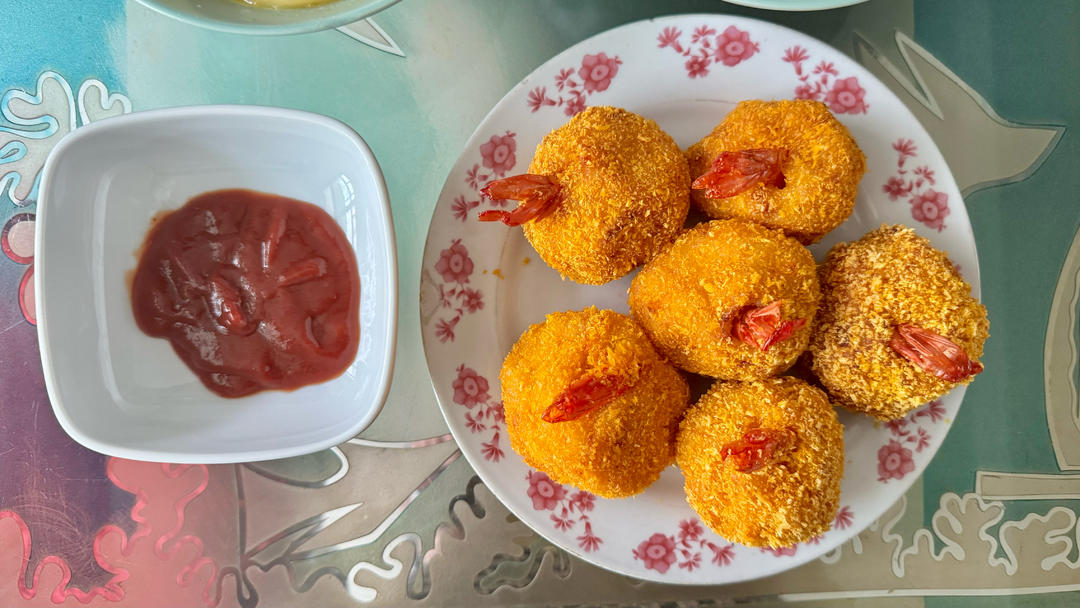 土豆芝士虾球
（媲美必胜客）