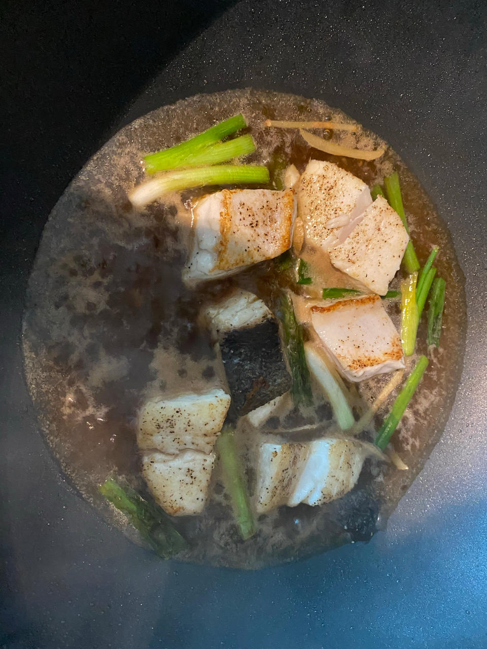 健康低卡——葱烧比目鱼