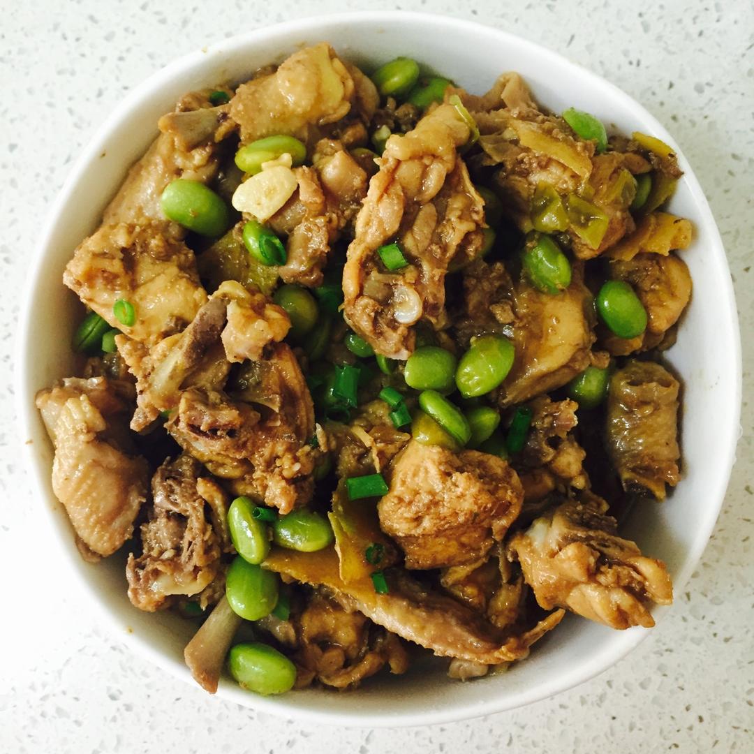 毛豆烧鸡