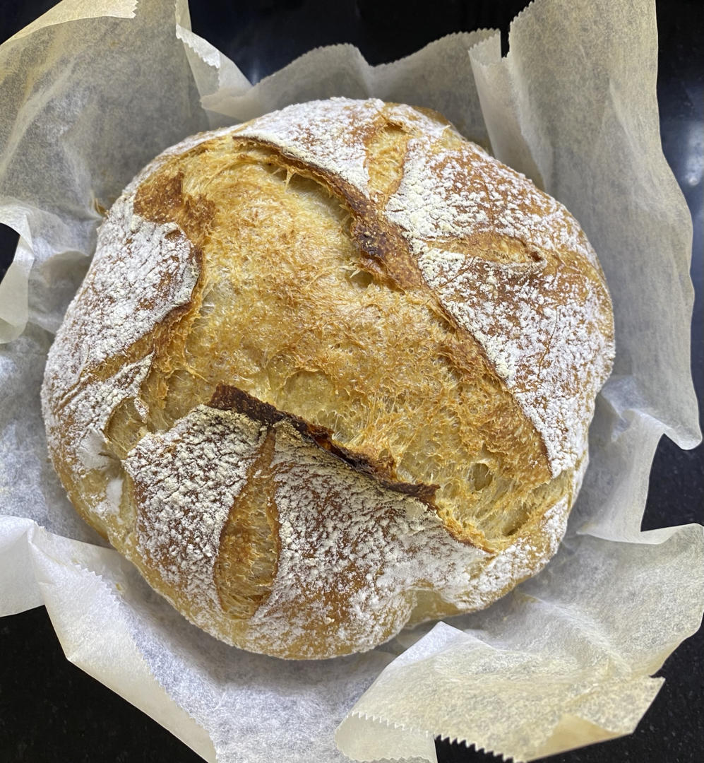 外脆内软不用揉面的乡村面包