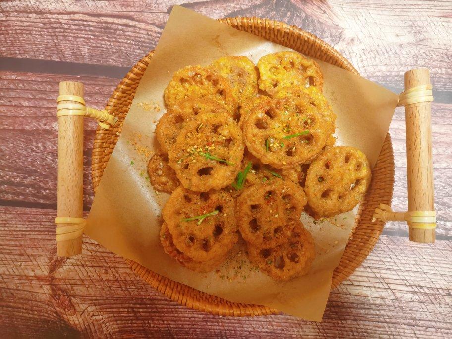 有范儿的小女人做的最爱炸物香酥椒盐藕片香辣酥脆吃不够