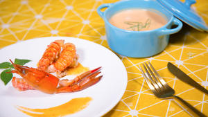 蓝虾浓汤+香煎蓝龙的做法 步骤18