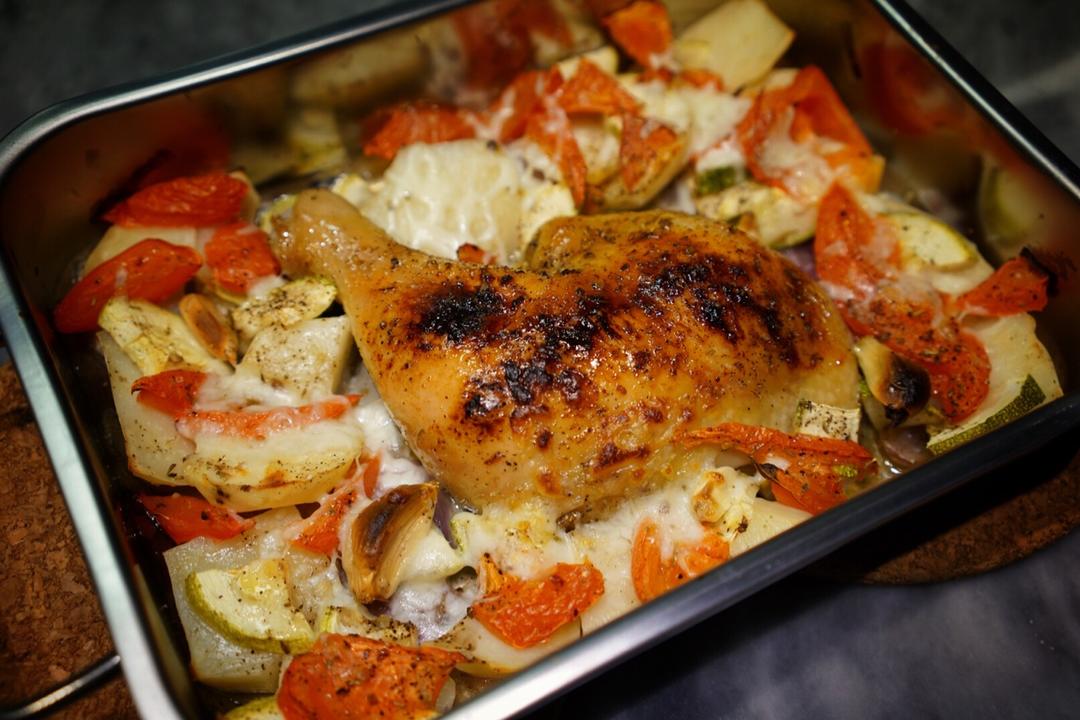 脆皮罗勒烤鸡腿