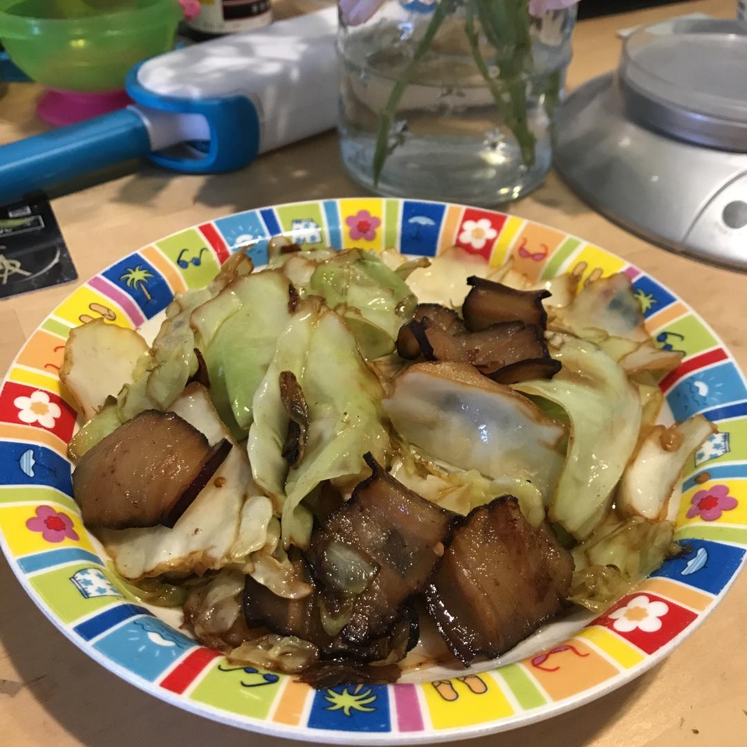 烟熏肉手撕包菜