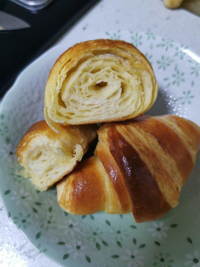 牛角面包Croissant（面包机＋手工）