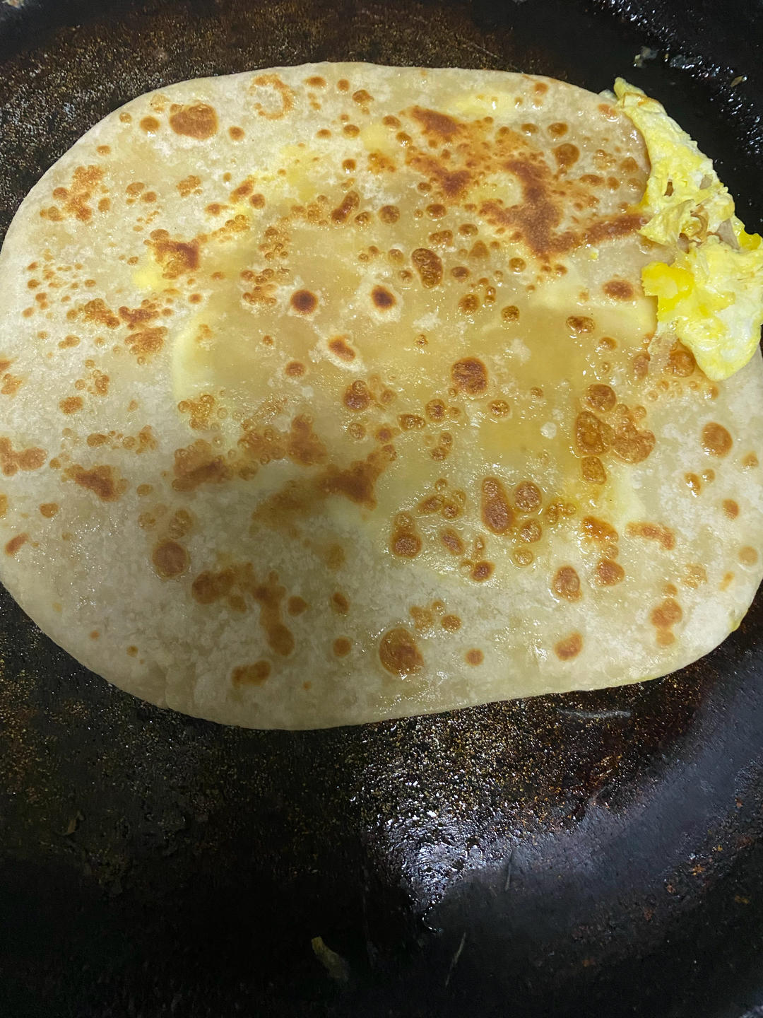 张张都鼓大泡的鸡蛋灌饼这样做不鼓大泡都难