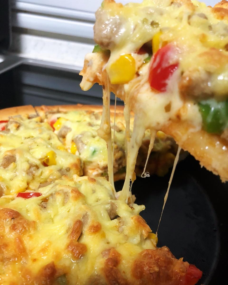 ℡ 灰灰做的青椒牛肉皮萨